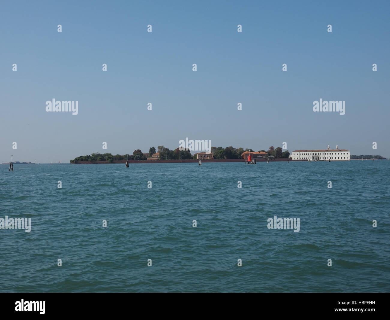 Insel San Servolo in Venedig Stockfoto