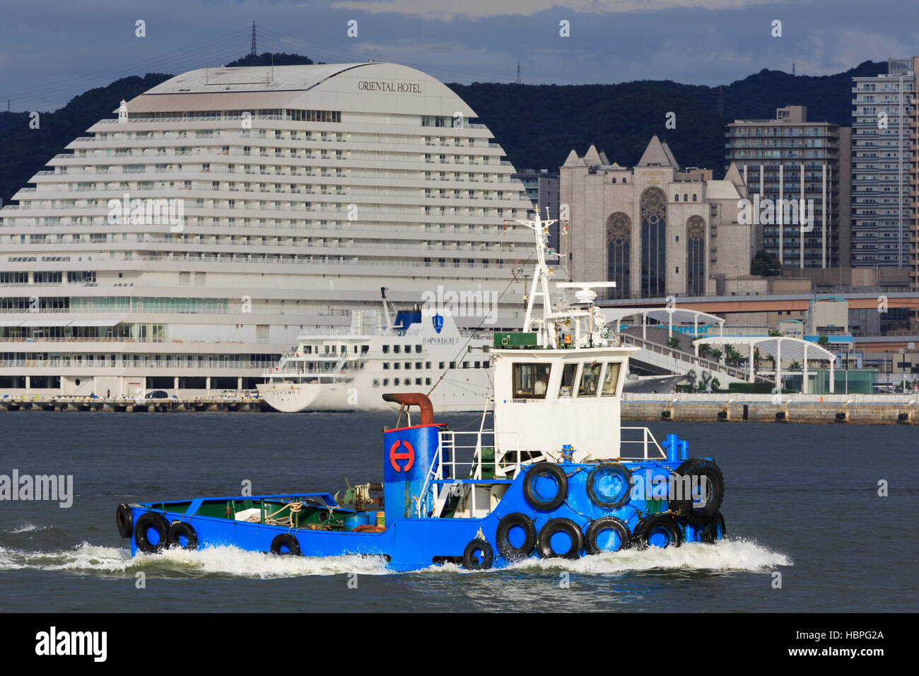 Schlepper, Stadt Kobe, Insel Honshu, Japan, Asien Stockfoto