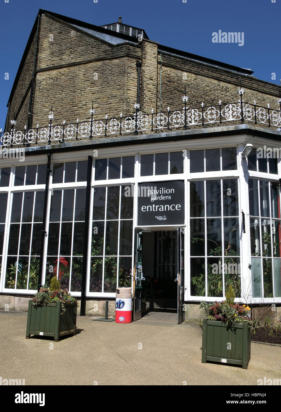 Pavillon Garten Wintergarten, Buxton Stadt, Derbyshire, England, UK Stockfoto