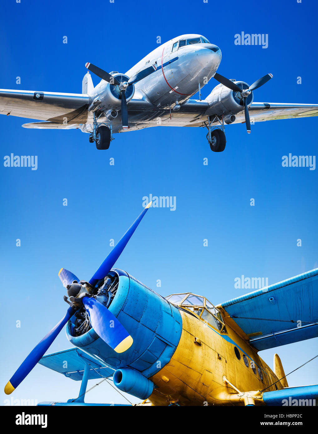 alte Flugzeuge Stockfoto