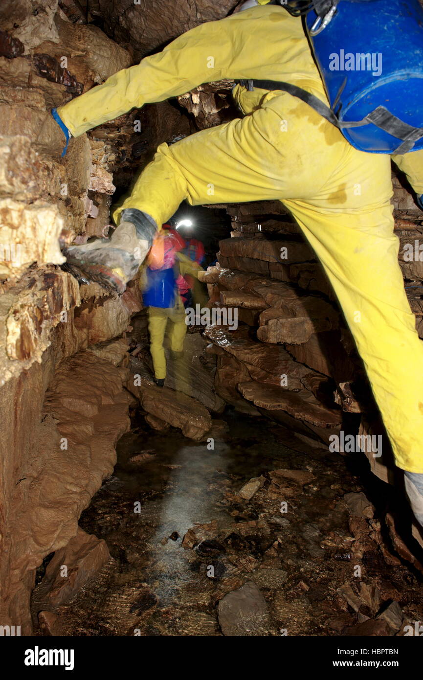 Höhlenforscher Stockfoto