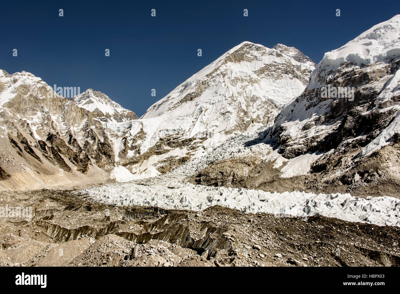 Gletscher im Everest Base Camp, Nepal Stockfoto