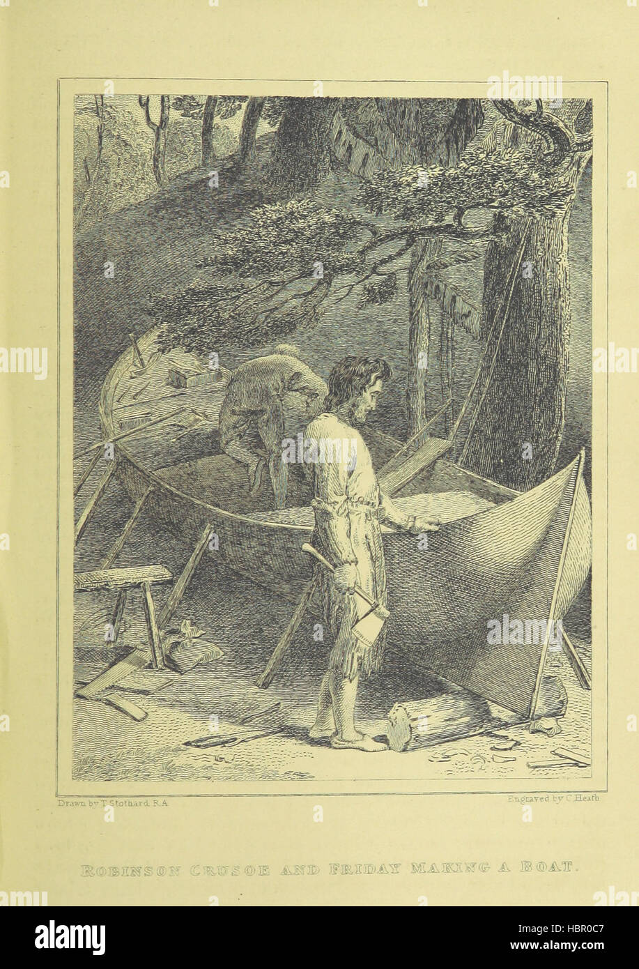 Bild entnommen Seite 223 von "das Leben und die Abenteuer von Robinson Crusoe... Mit 12 Illustrationen von Thomas Stothard, etc. "Bild entnommen Seite 223 von" The Life and Adventures Stockfoto