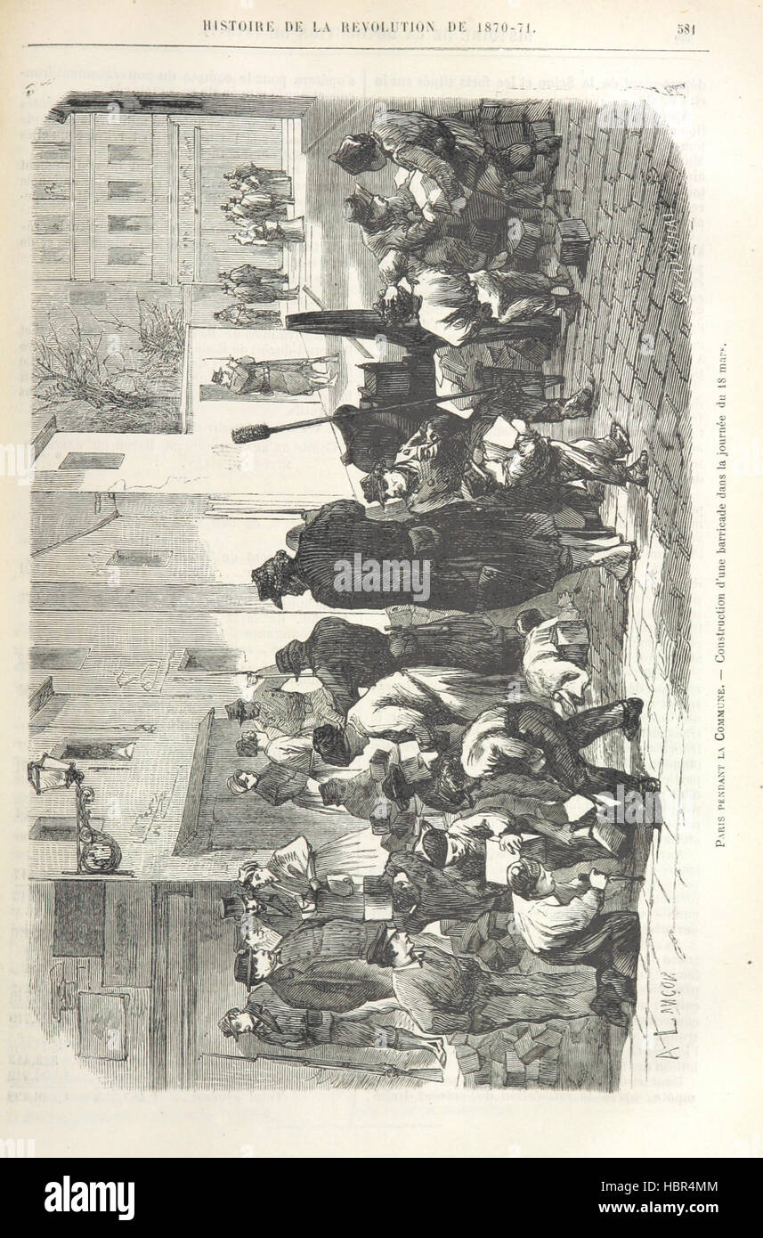 Bild entnommen Seite 591 der "Histoire De La Révolution de 1870 / 71... Illustrée, etc. "Bild entnommen Seite 591 der" Histoire De La Révolution Stockfoto