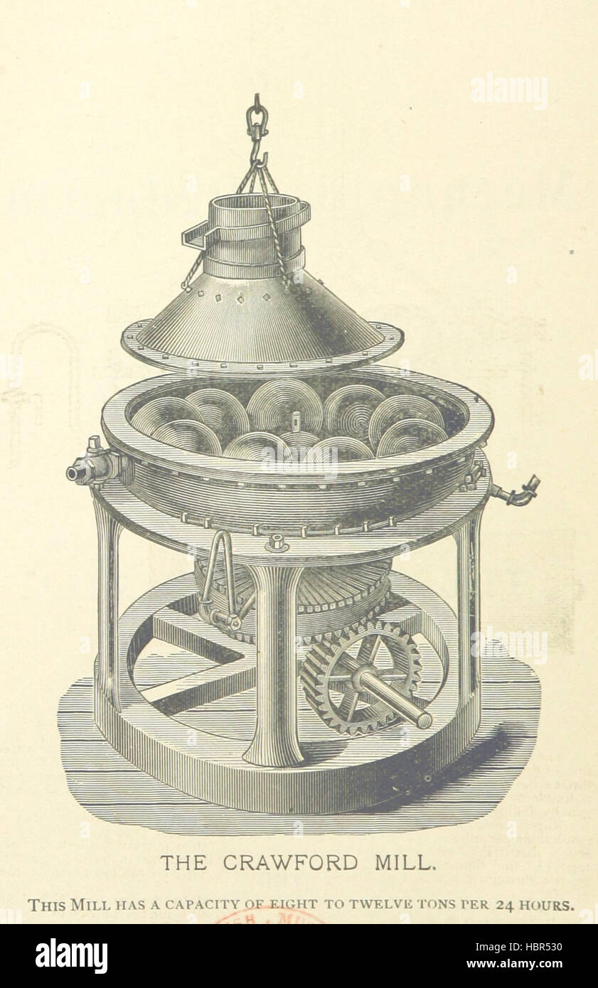 Bild von Seite 4 von "The mechanische Reduzierung von Golderzen durch die Crawford-Mühle (hergestellt von der mechanischen Gold Extractor Co.)" Bild von Seite 4 von ' The mechanische Reduzierung der Stockfoto