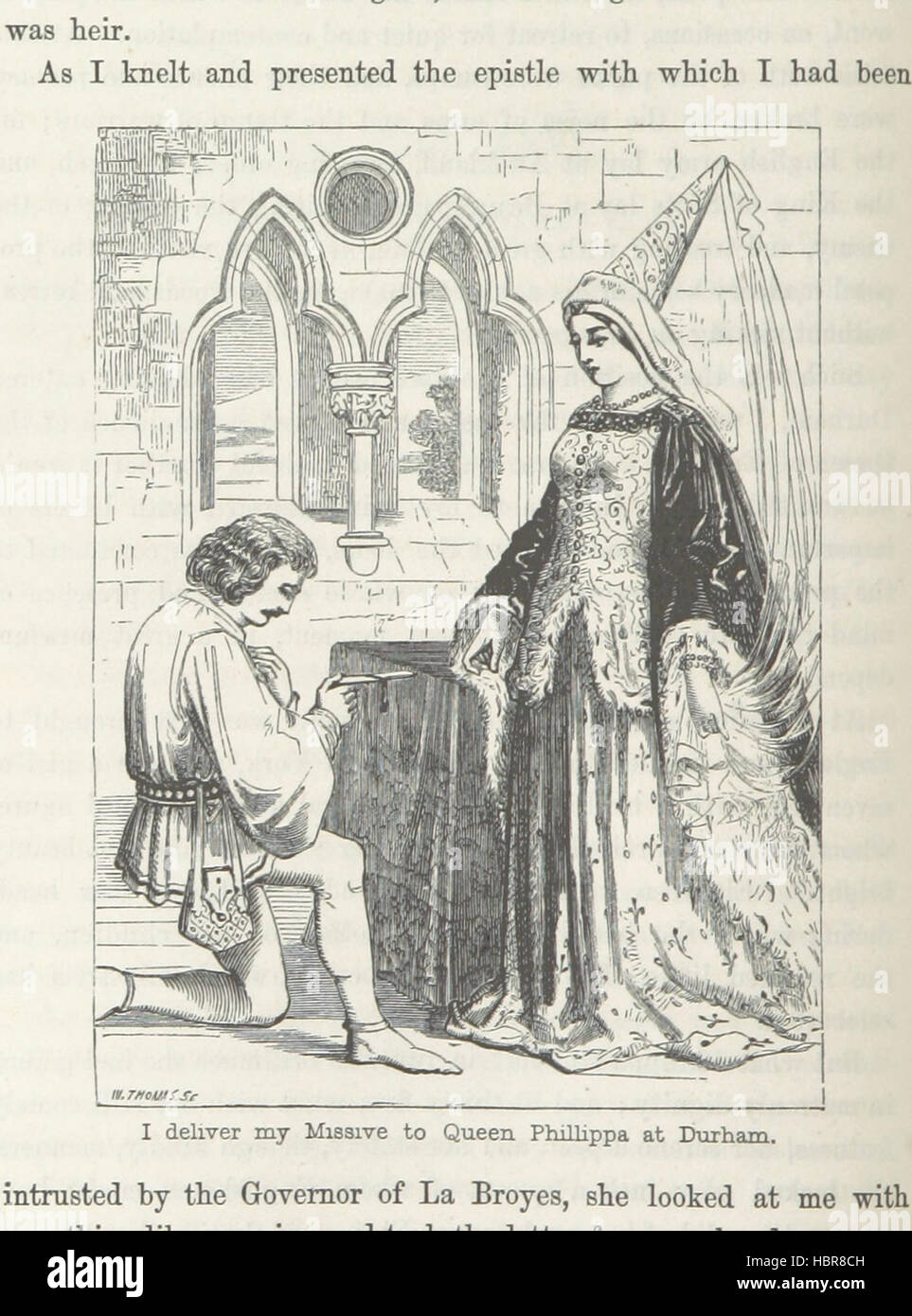 Cressy und Crequi; oder die Geschichte von dem Schwarzen Prinzen Seite... [Hrsg. von S. O. Toronto.] Illustriert mit zahlreichen Gravuren, vor allem aus Entwürfen von R. Dudley und G. Doré Bild entnommen Seite 154 der "Cressy und Crequi; oder, Stockfoto