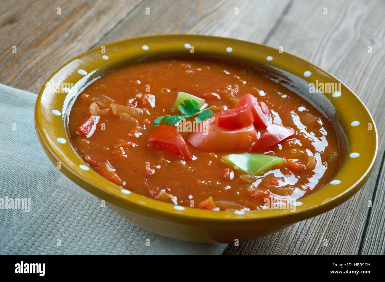 Nigel Slater Gazpacho Stockfoto