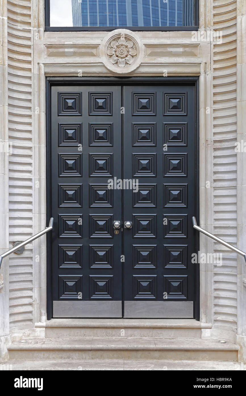 Großen schwarzen Tür Stockfoto