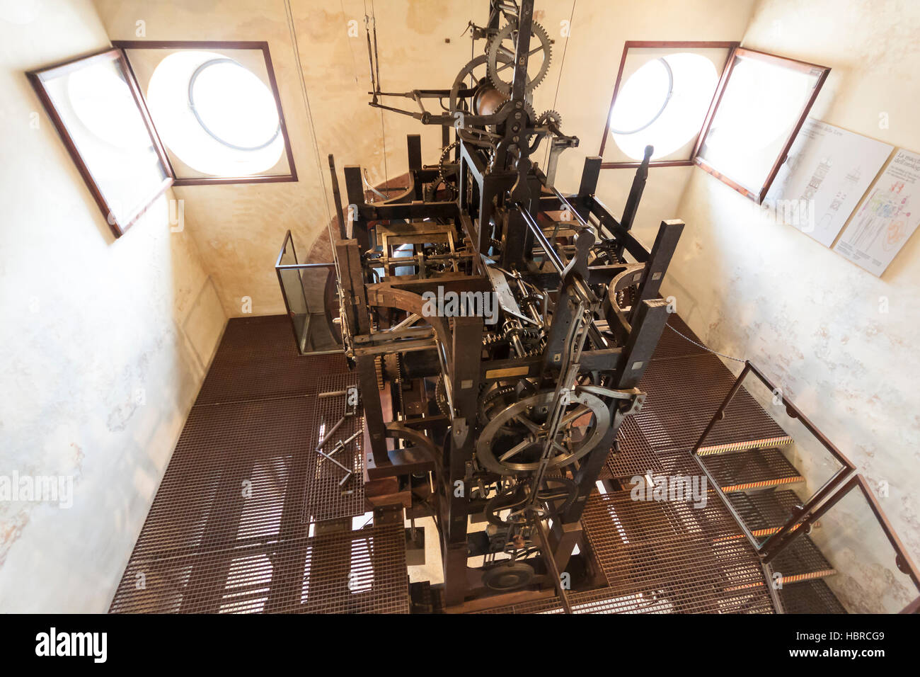 Der alte Glockenturm Venedig, Uhrwerk. Stockfoto