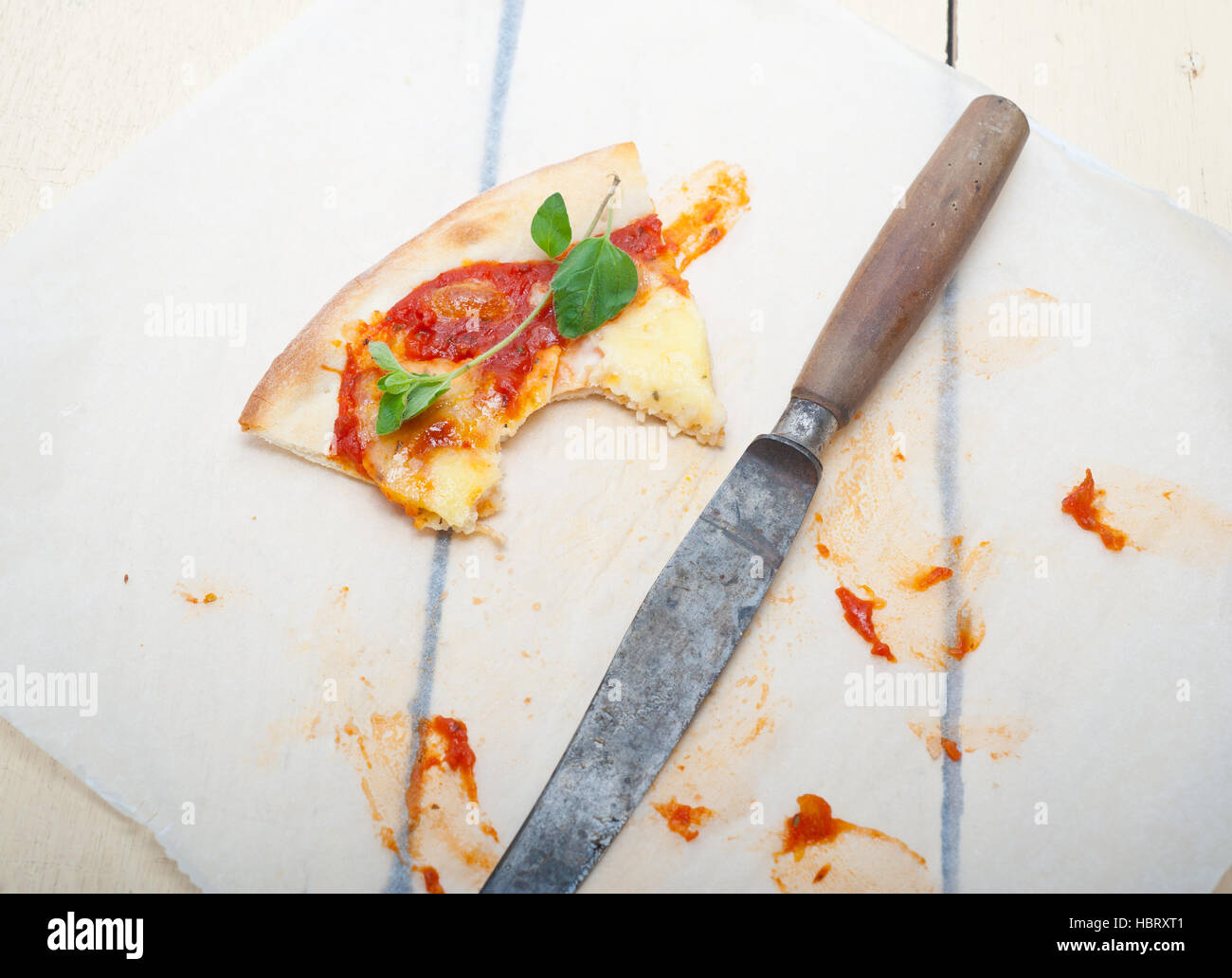 Italienische Pizza Margherita Stockfoto