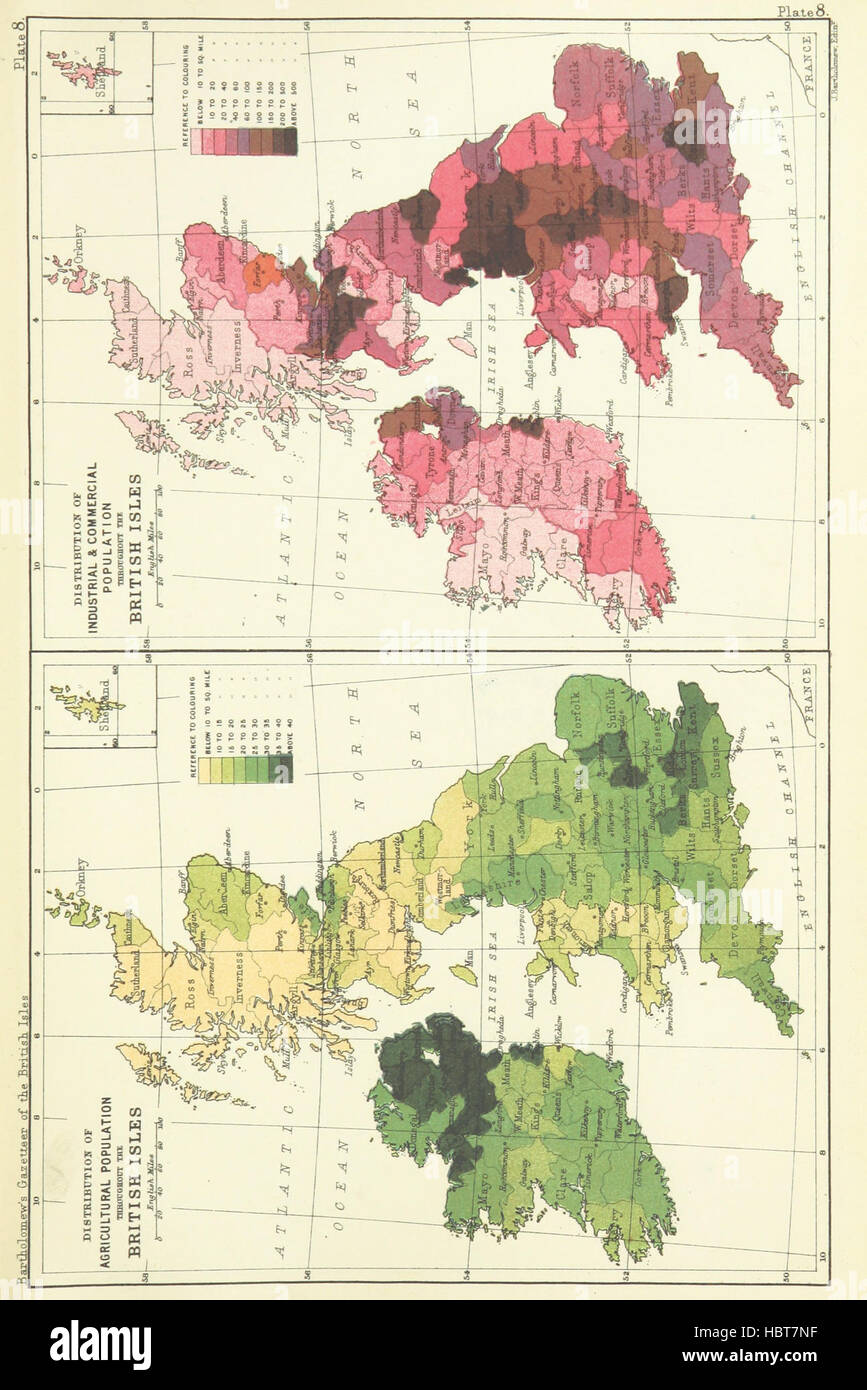 Bild entnommen Seite 947 von "Gazetteer von den britischen Inseln, statistischen und topographischen. Bearbeitet von J. Bartholomäus. Mit Anhängen und Spezialkarten und Pläne Bild entnommen Seite 947 von "Gazetteer der Briten Stockfoto