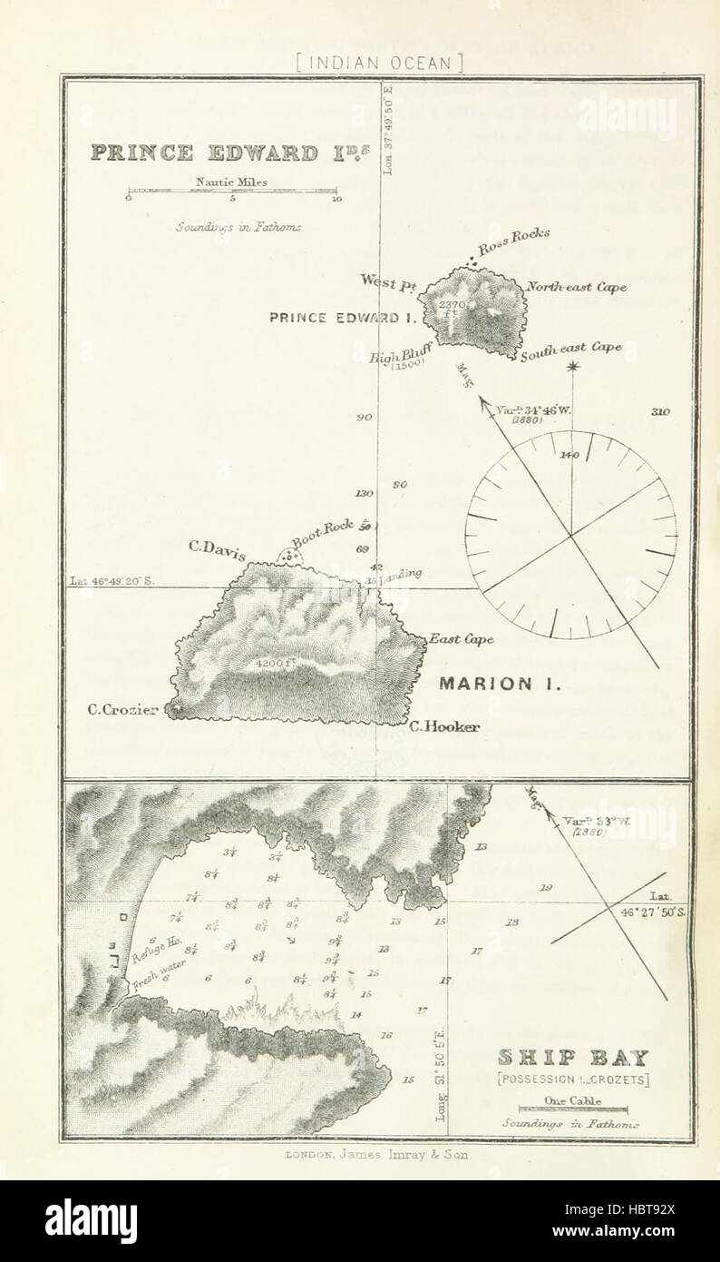 Bild von Seite 124 'Sailing Directions für das südliche Küste von Afrika, umfasste zwischen Tafelbucht und Delagoa Bay, auch für Prinz Edward und Crozet Inseln' Bild entnommen Seite 124 von "Segeln Richtungen für die Stockfoto