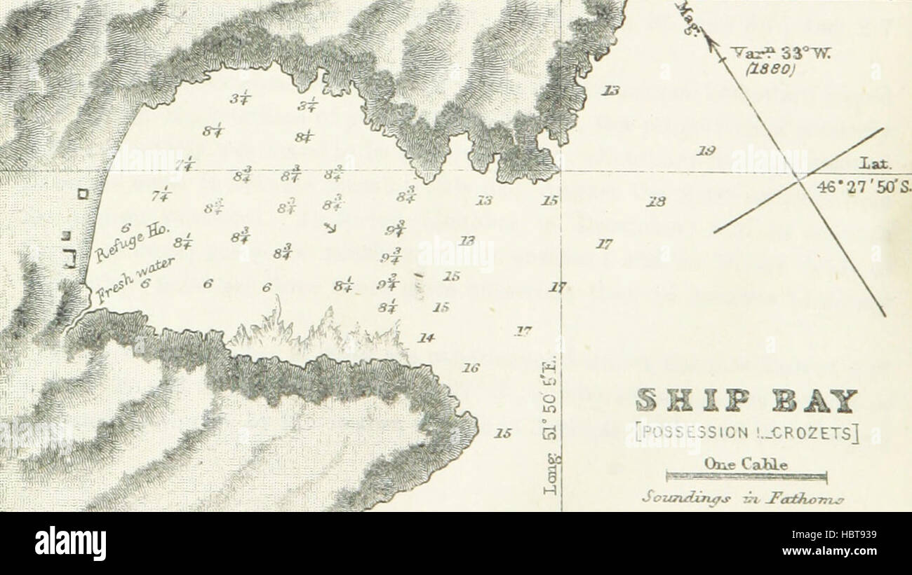 Bild von Seite 124 'Sailing Directions für das südliche Küste von Afrika, umfasste zwischen Tafelbucht und Delagoa Bay, auch für Prinz Edward und Crozet Inseln' Bild entnommen Seite 124 von "Segeln Richtungen für die Stockfoto