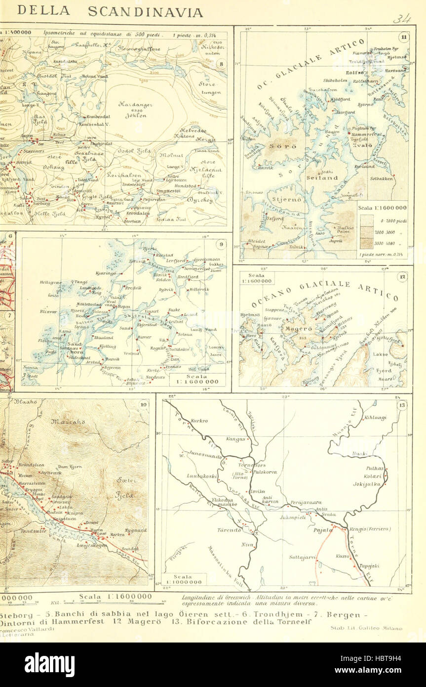 Bild entnommen Seite 1349 von "La Terra, Trattato Popolare di Geografia Universale pro G. Marinelli Ed Altri Scienziati Italiani, etc. [mit Abbildungen und Karten.]" Bild entnommen Seite 1349 von "La Terra, Trattato Popolare Stockfoto