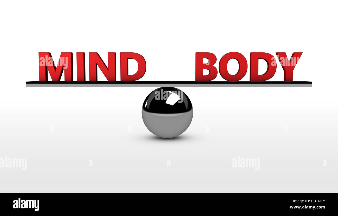 Geist und Körper Lifestyle-Balance-Konzept. Stockfoto