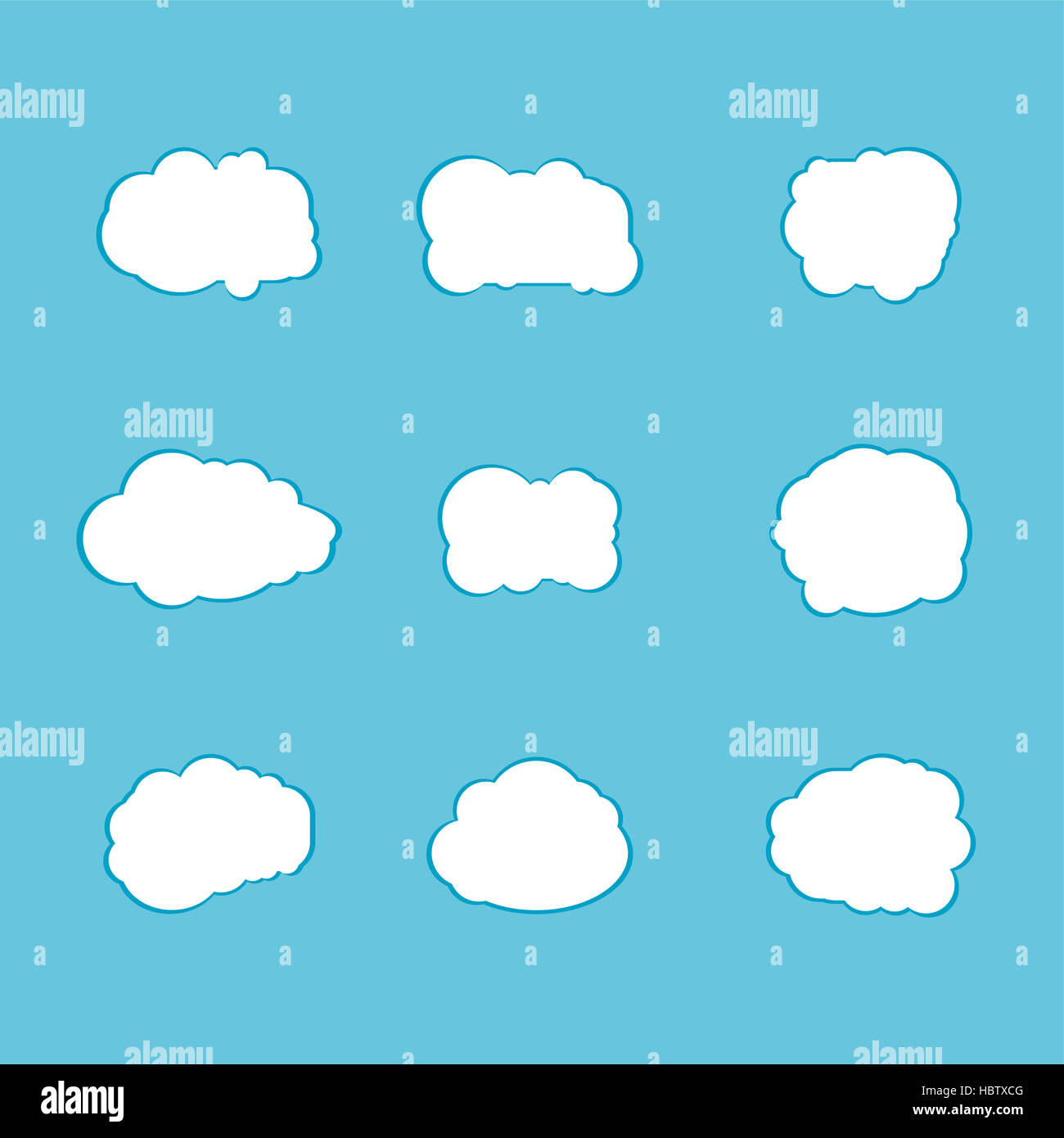 Abbildung der Wolken Set collection Stockfoto