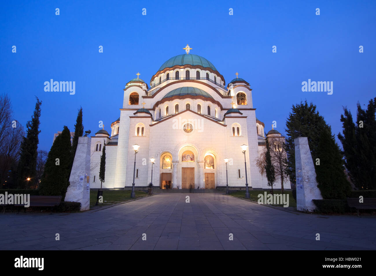 Saint Sava in Belgrad Cathedtal Stockfoto