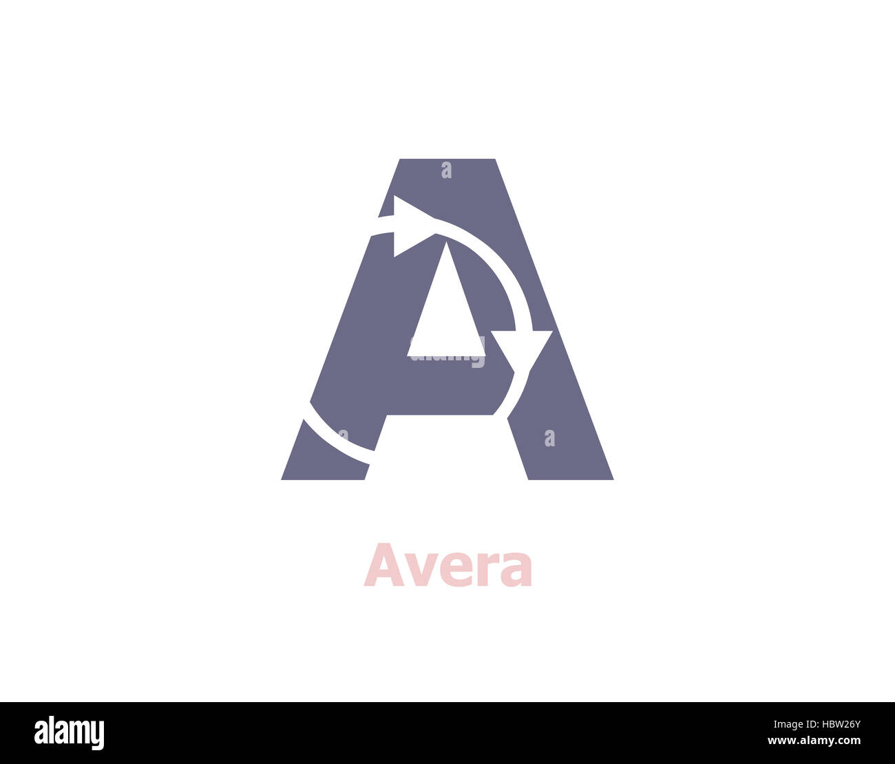 Buchstabe A Logo-Design-Vorlage Stockfoto