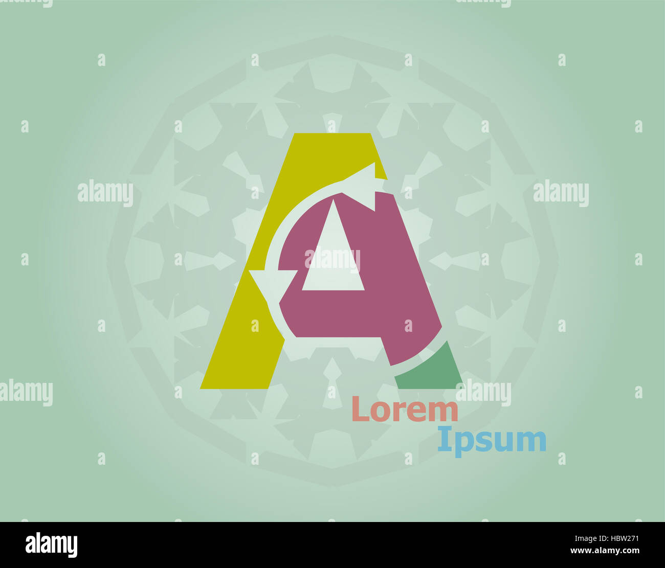Buchstabe A Logo-design Stockfoto