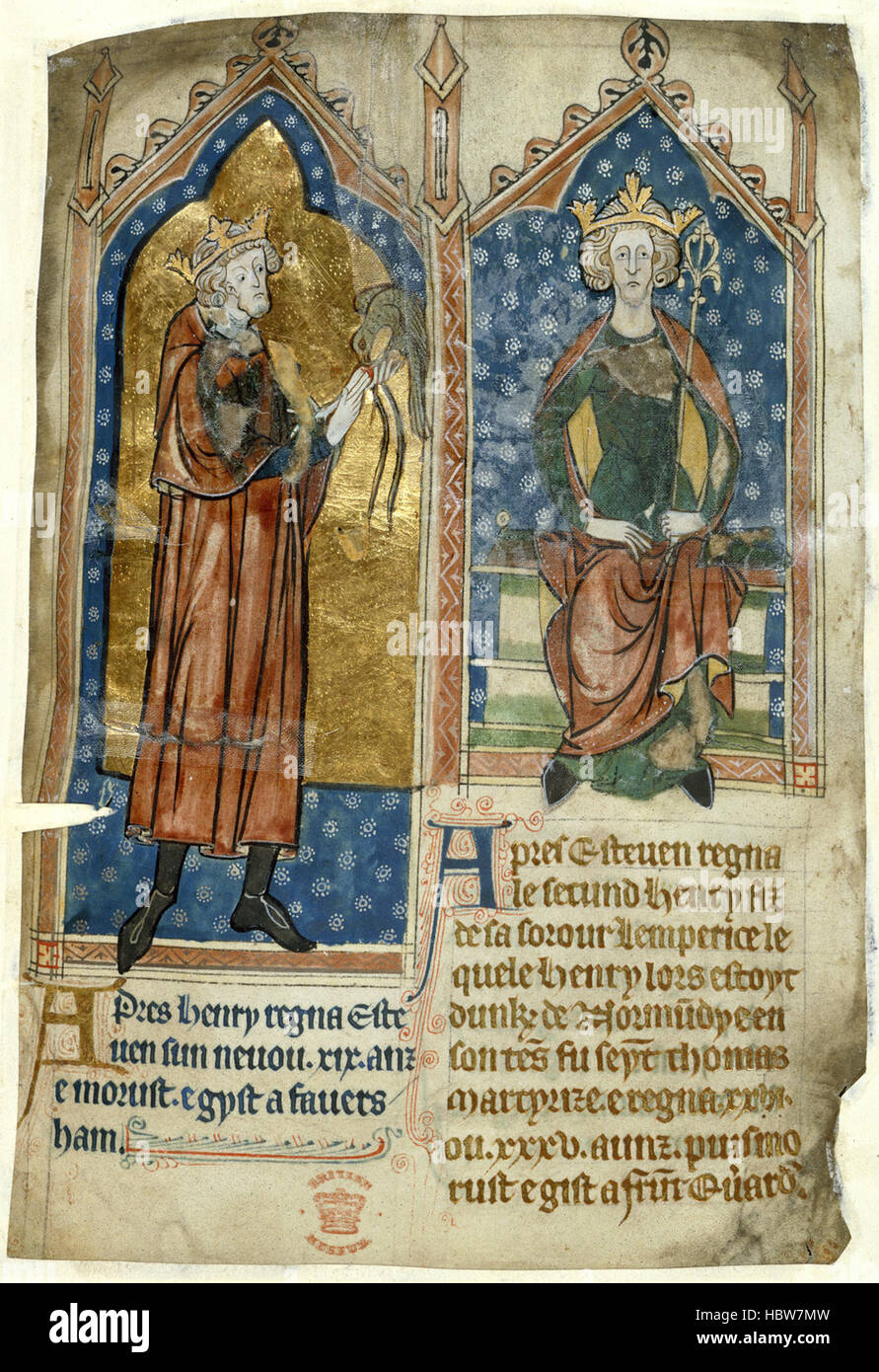 Diverse Chroniken - caption: "King Stephen und König Henry II" sonstige Chroniken - caption "King Stephen und König Henry II." Stockfoto