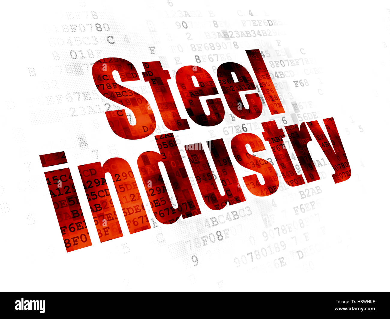 Manufacuring Konzept: Stahlindustrie auf Digital-Hintergrund Stockfoto