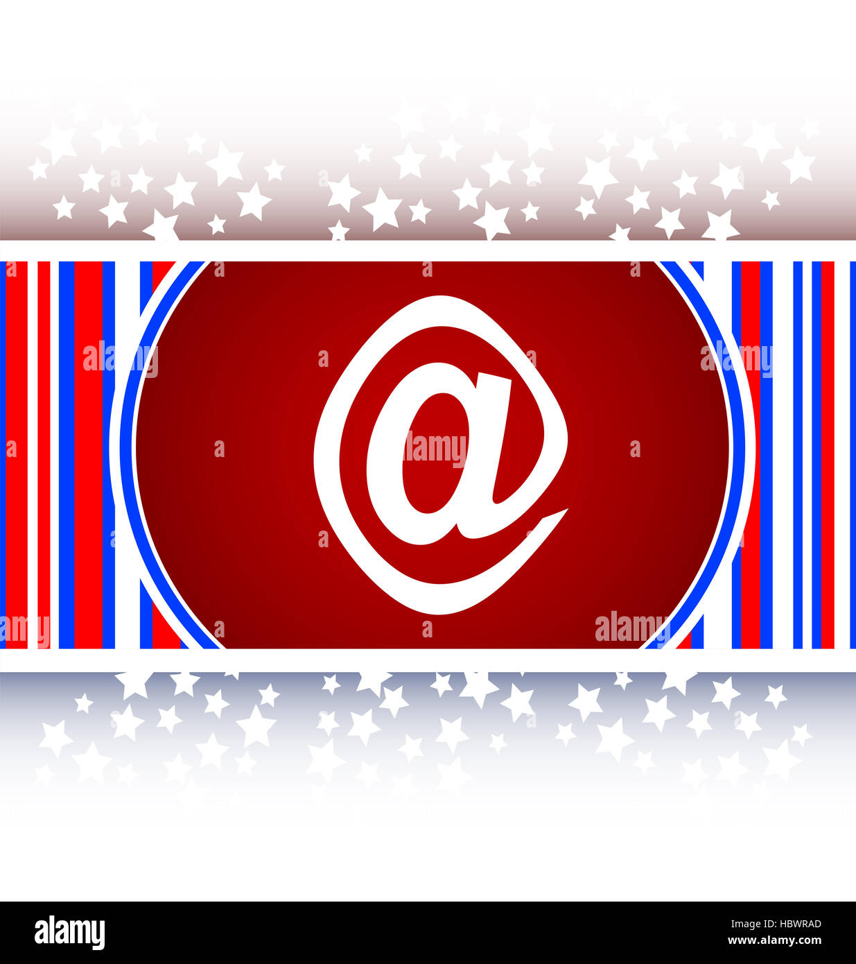 Glänzende Schaltfläche E-Mail Symbol Stockfoto