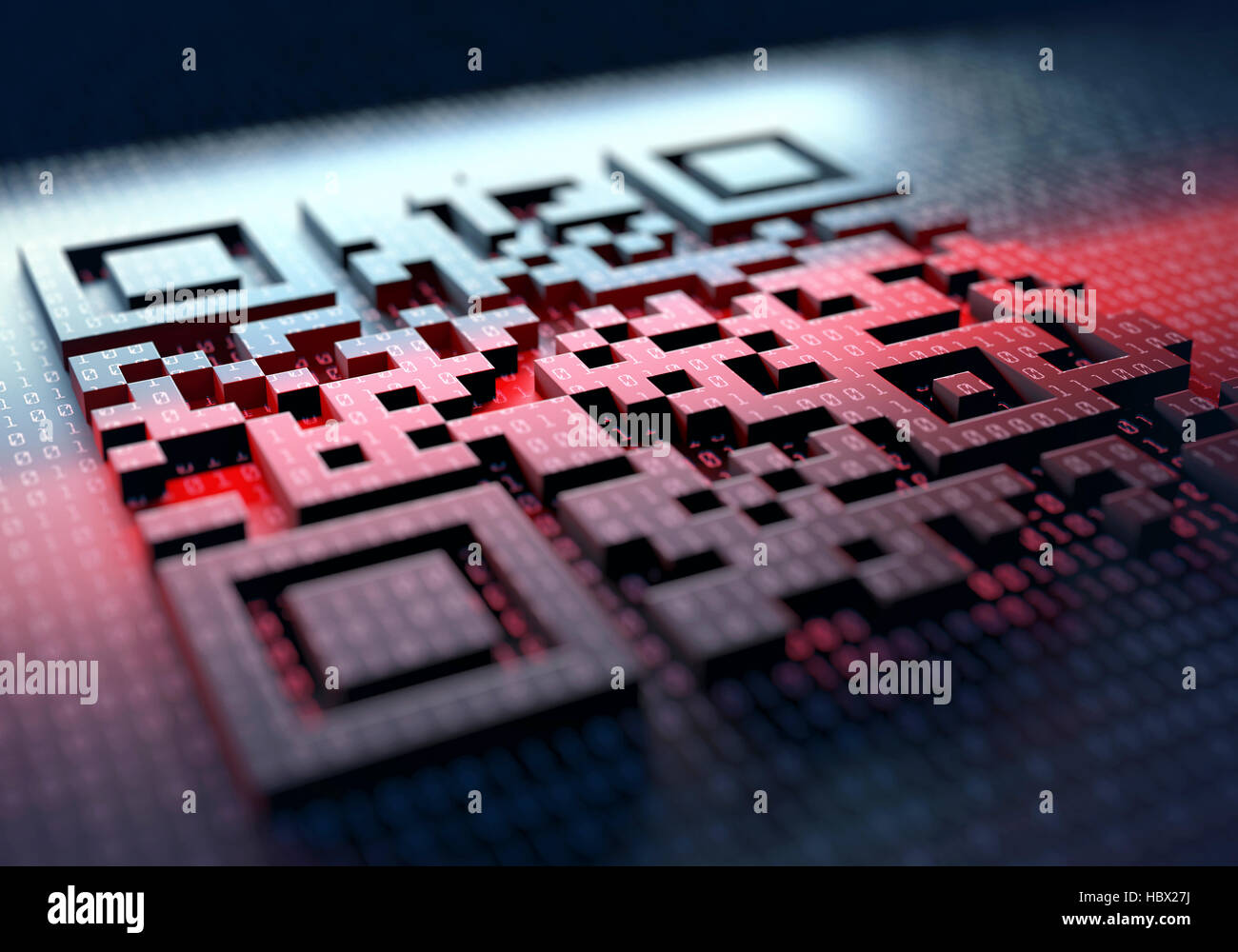 (Schnelle Antwort) QR-Code, Abbildung. Stockfoto