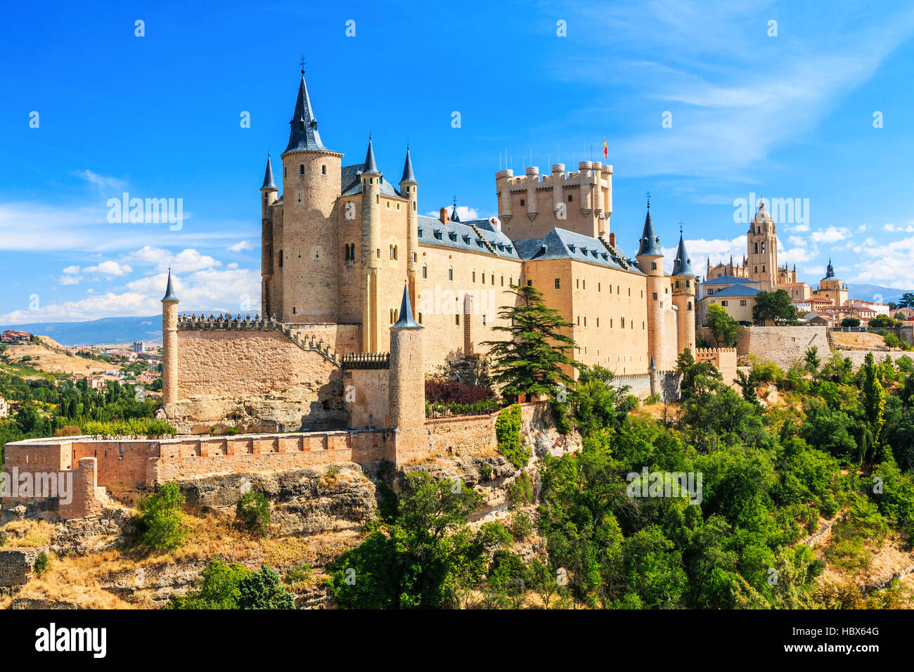 Segovia, Spanien. Der Alcázar von Segovia. Castilla y Leon. Stockfoto