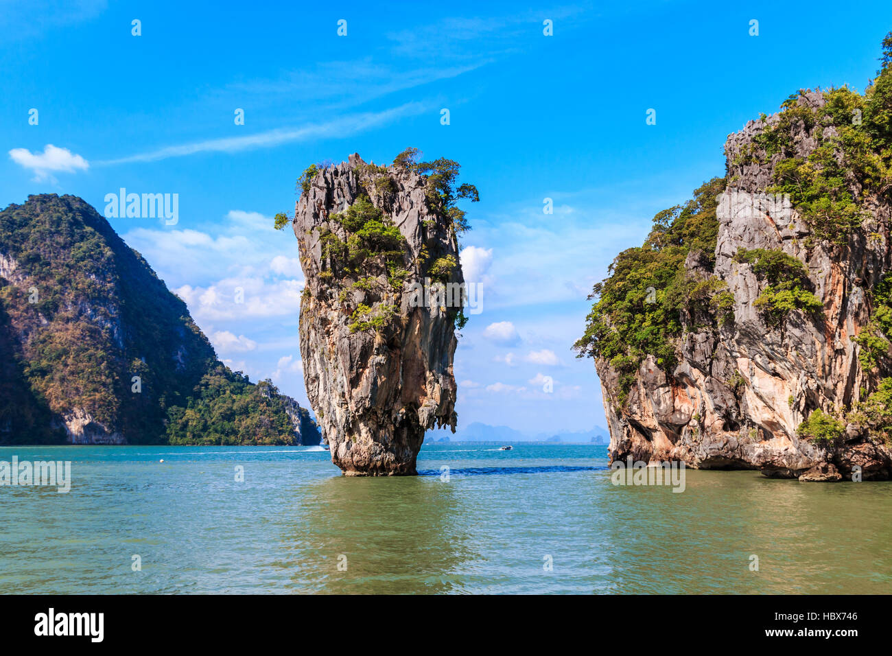 Thailand, Krabi. James Bond Insel in der Phang Nga Bucht. Stockfoto