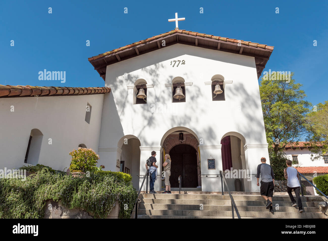 Exterieur des The Mission San Luis Obispo de Tolosa in San Luis Obispo, Kalifornien, USA. Stockfoto