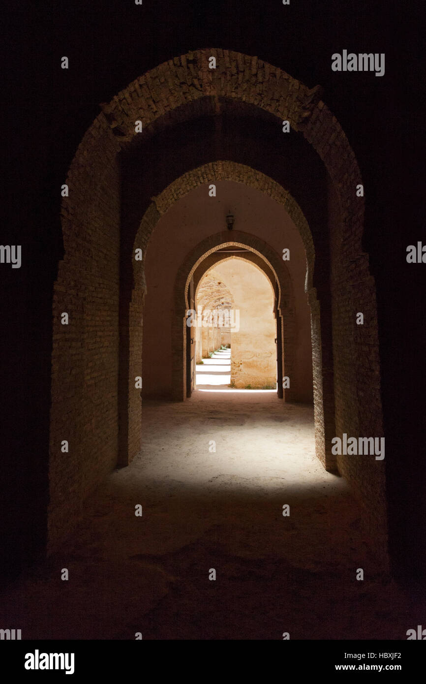Die königlichen Stallungen. Meknès, Marokko. Stockfoto