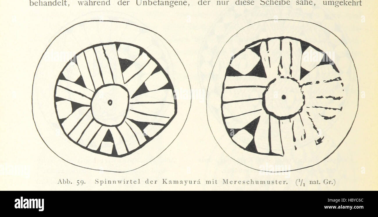 Bild von Seite 340 ' Unter Höhle Naturvölkern Zentral-Brasiliens. Reisechilderung Und Nutzen der Zweiten Schingú-Expedition 1887-1888... Mit 30 Tafeln... Nebst Einer Karte, etc. "Bild entnommen Seite 340 von" Unter Höhle Naturvölkern Zentral-Brasiliens Stockfoto