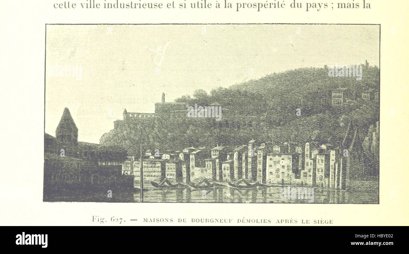 Bild entnommen Seite 596 der "Nouvelle Histoire de Lyon et des Provinzen de Lyonnais, Forez, Beaujolais, etc. [Illustrated vom Autor]." Bild entnommen Seite 596 der "Nouvelle Histoire de Lyon Stockfoto