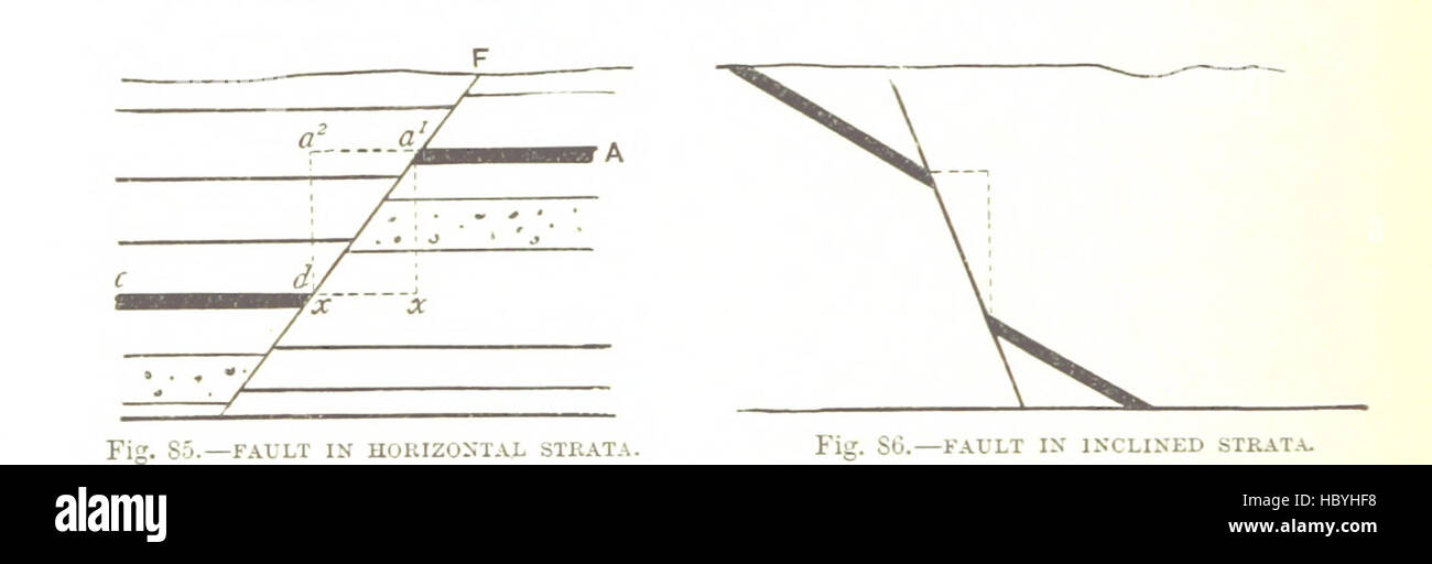 Abbildung Seite 206 von entnommen "Umrisse der Geologie... Zweite Auflage überarbeitete usw. "Bild entnommen Seite 206 von" Outlines of Geology Stockfoto