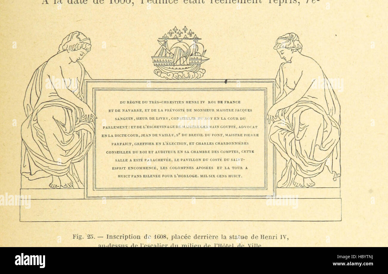 Bild von Seite 141 von 'L' Hôtel de Ville de Paris et la Grève À Travers Les Âges. D "Après E. Fournier" Bild entnommen Seite 141 von 'L' Hôtel de Ville de Stockfoto