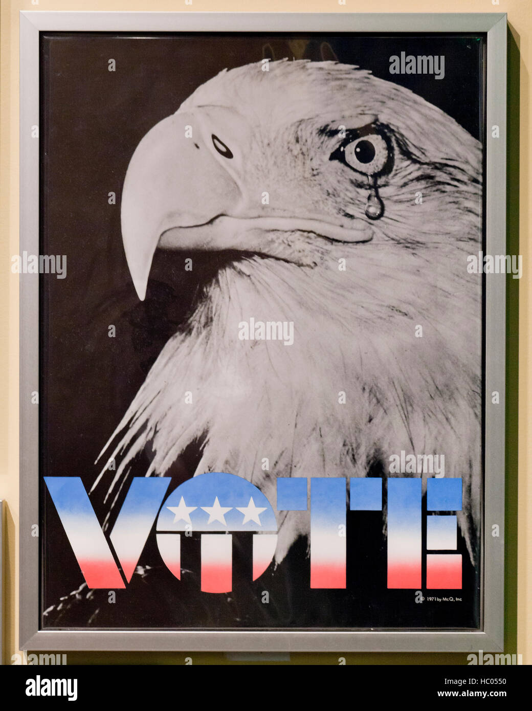 Abstimmung-Plakat, ca. 1972 - USA Stockfoto