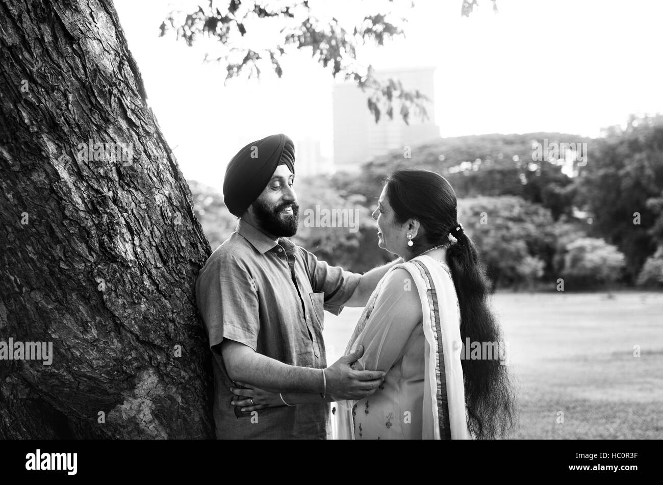 Indische paar Liebe Pflegekonzept Stockfoto