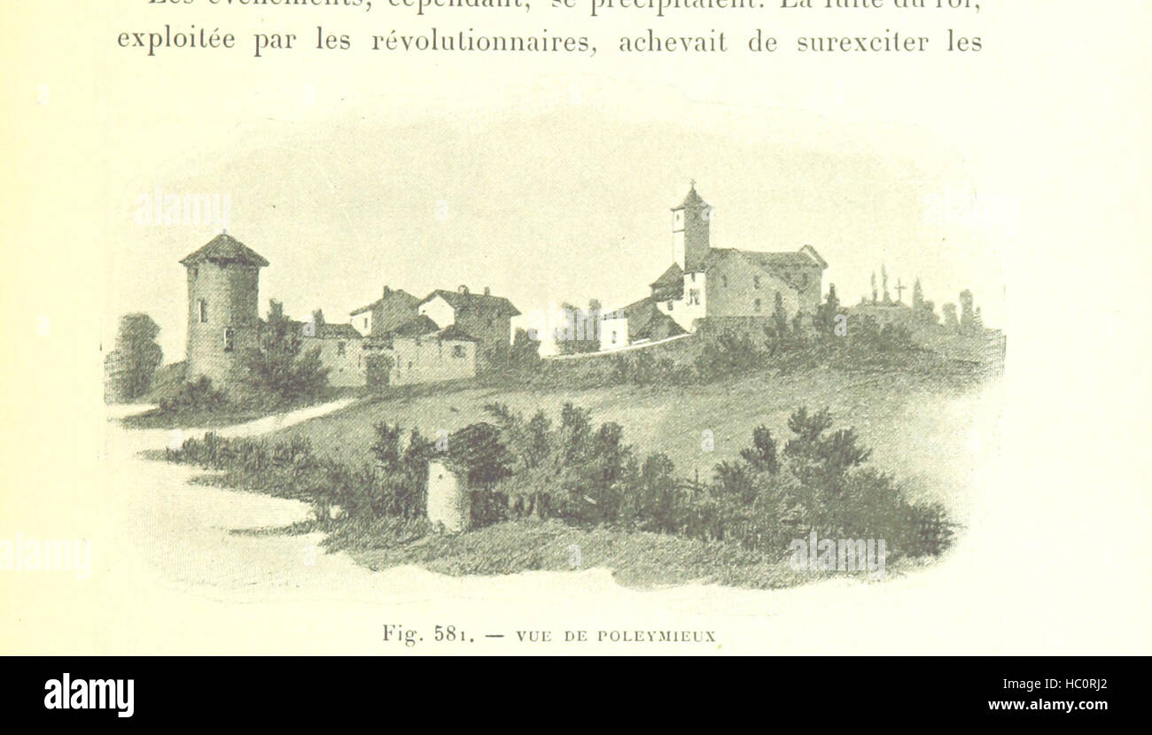 Abbildung Seite 509 entnommen "Nouvelle Histoire de Lyon et des Provinzen de Lyonnais, Forez, Beaujolais, etc. [Illustrated vom Autor]." Abbildung Seite 509 entnommen "Nouvelle Histoire de Lyon Stockfoto