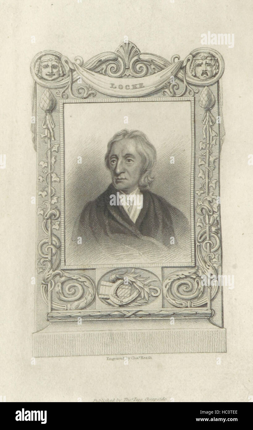 Seite 10 von „The Works of John Locke“ präsentiert philosophische Texte über politische Theorie, Naturrechte, Regierung, menschliches Verständnis, Gesellschaft, freiheit, Recht, Eigentum, Religion und Bildung, einschließlich Kommentaren und redaktionellen Notizen. Stockfoto