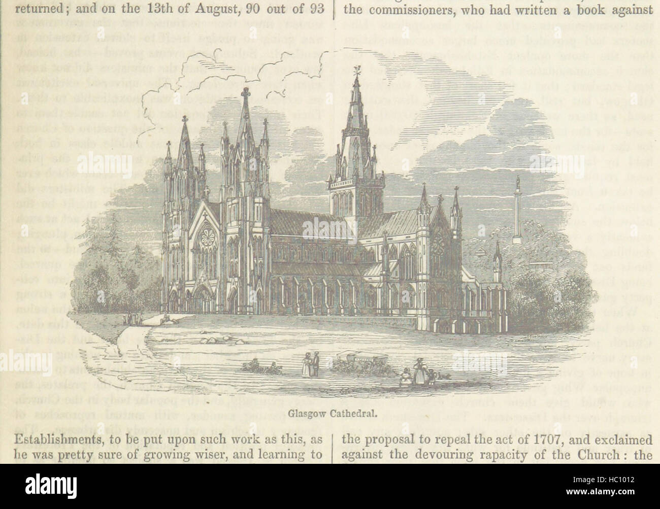 Dieses Bild von Seite 559 von „The Pictorial History of England“ zeigt Menschen, Städte, Gebäude und Ereignisse in den Jahren 1816–1846 und veranschaulicht die soziale, politische und städtische Entwicklung in England. Stockfoto