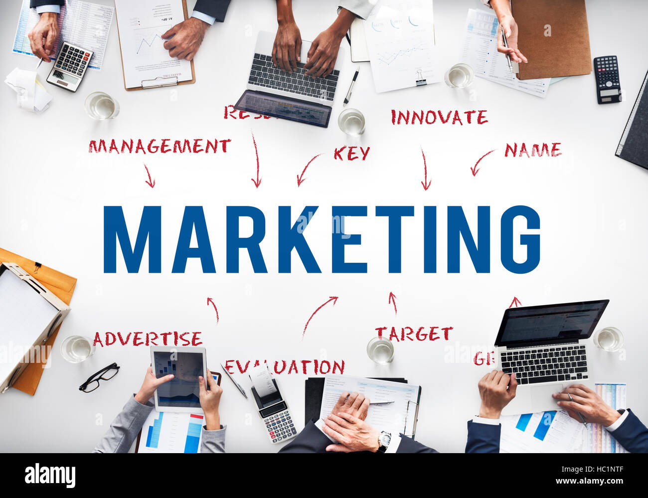 Marketing-Business-Unternehmen Strategiekonzept Stockfoto