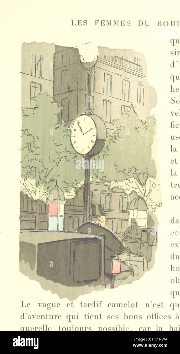 Bild von Seite 161 von "La vie des Boulevards... Dessins de Couleurs par P. Vidal "Bild von Seite 161 von" La vie des Boulevards Stockfoto