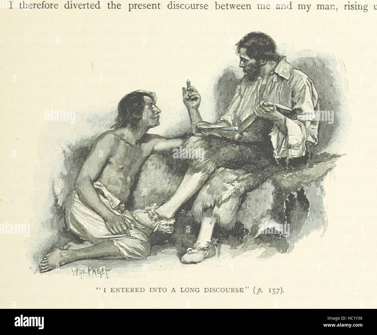 Bild entnommen Seite 181 von "das Leben und die seltsamen überraschenden Abenteuer des Robinson Crusoe... Mit hundertzwanzig original-Illustrationen von Walter Paget "Bild entnommen Seite 181 von" The Life and Strange Stockfoto