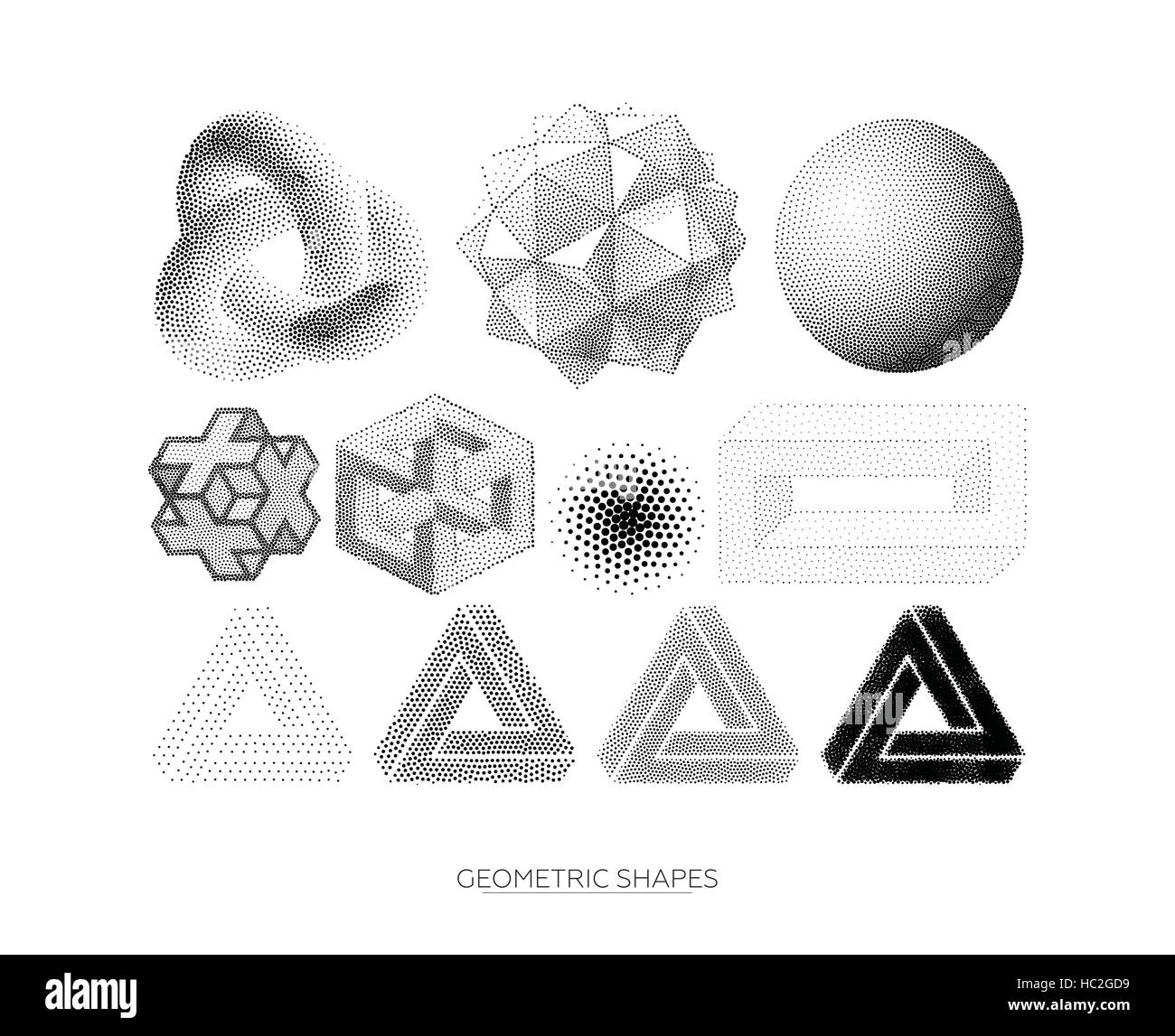 Satz von geometrischen Formen Stock Vektor