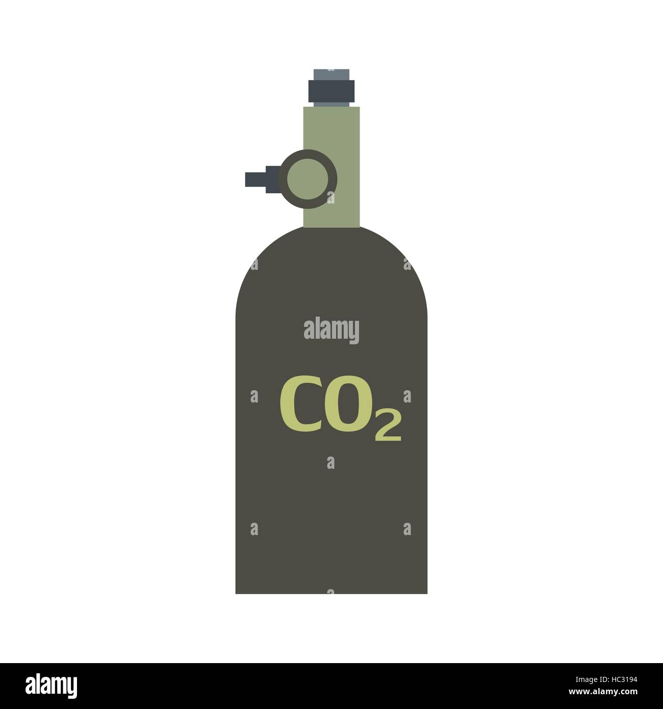Gas Granate flache Handsymbol Stock Vektor