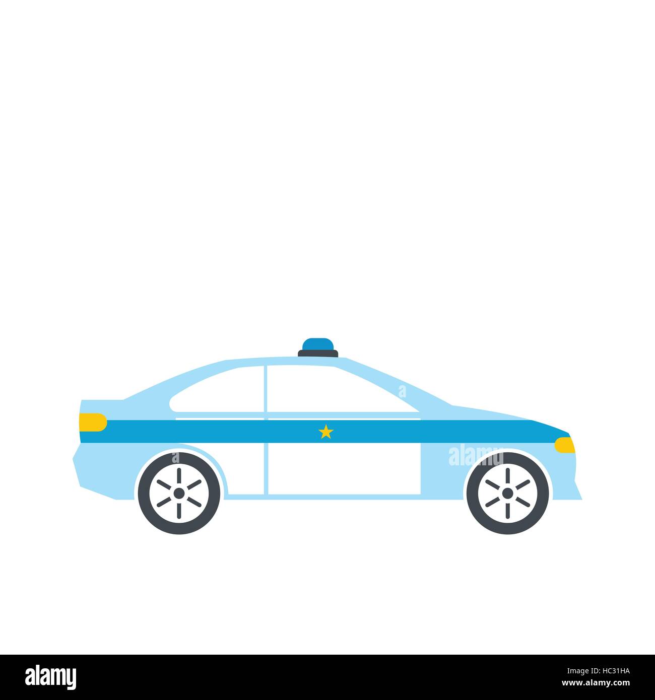 Polizei Limousine flach Stock Vektor