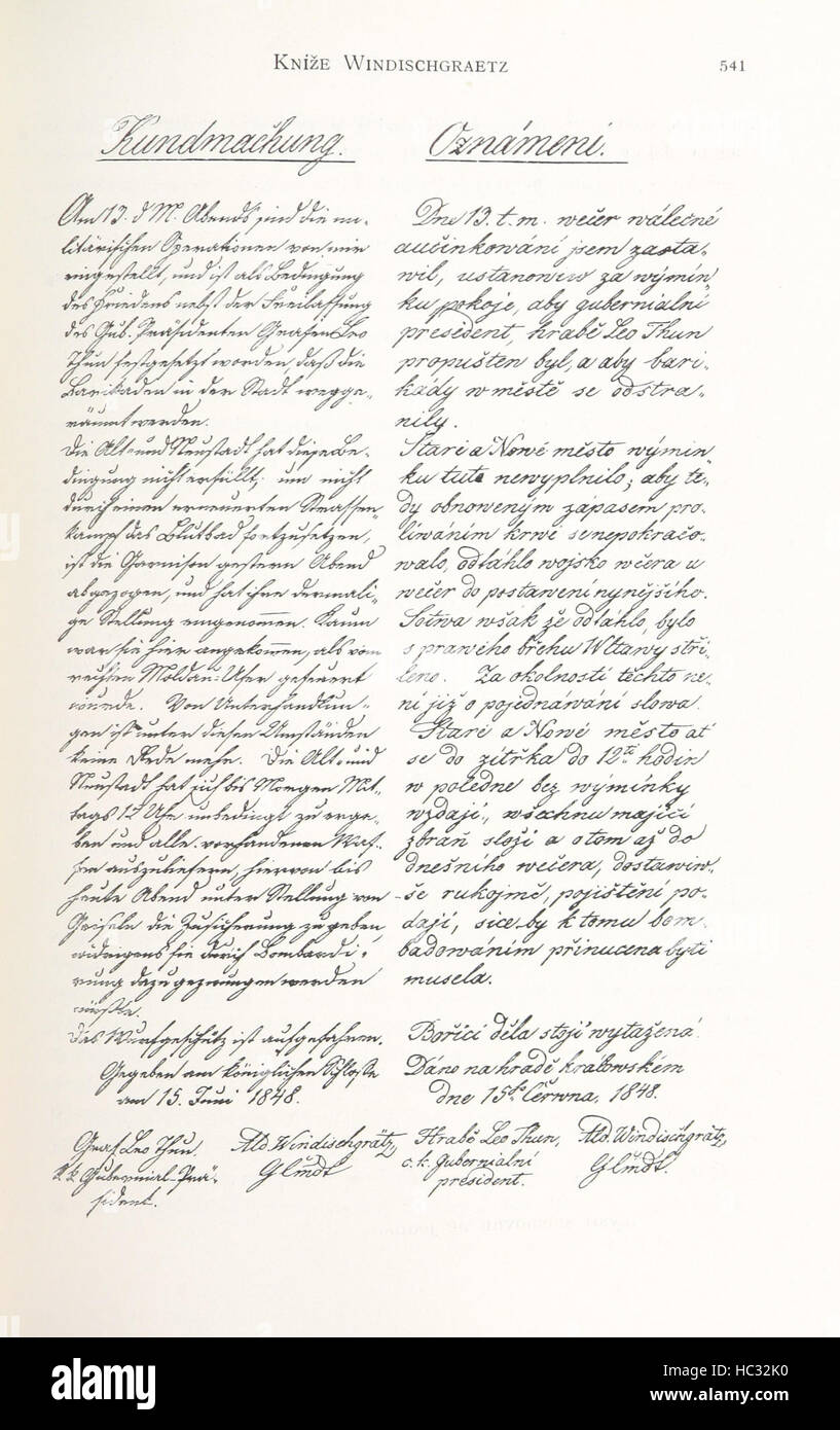 Bild von Seite 551 von "Na úsvitě nové doby" zeigt die historischen Ereignisse von 1848 in den tschechischen Ländern, einschließlich Revolutionen, politische Versammlungen, prominente Persönlichkeiten, Schlachten, Straßen, Gebäude, öffentliche Plätze, kulturelle Versammlungen und soziale Reformen. Stockfoto