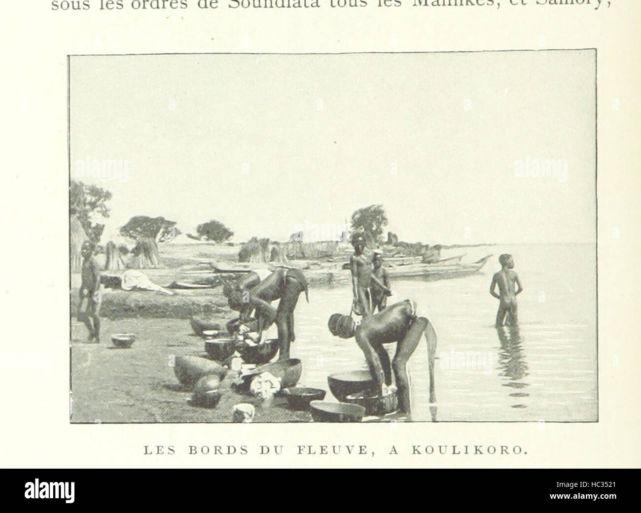 Das Bild stammt von Seite 68 von „Sur le Niger et au Pays des Touaregs“, in dem eine Mission in die Länder Niger und Touareg beschrieben wird, mit Illustrationen und einer Karte. Stockfoto