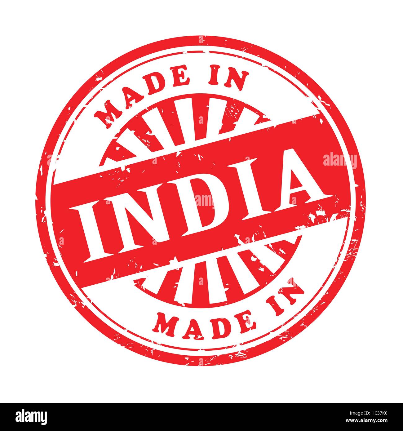 Illustration des Grunge-Stempel mit dem Text made in Indien innen geschrieben Stock Vektor