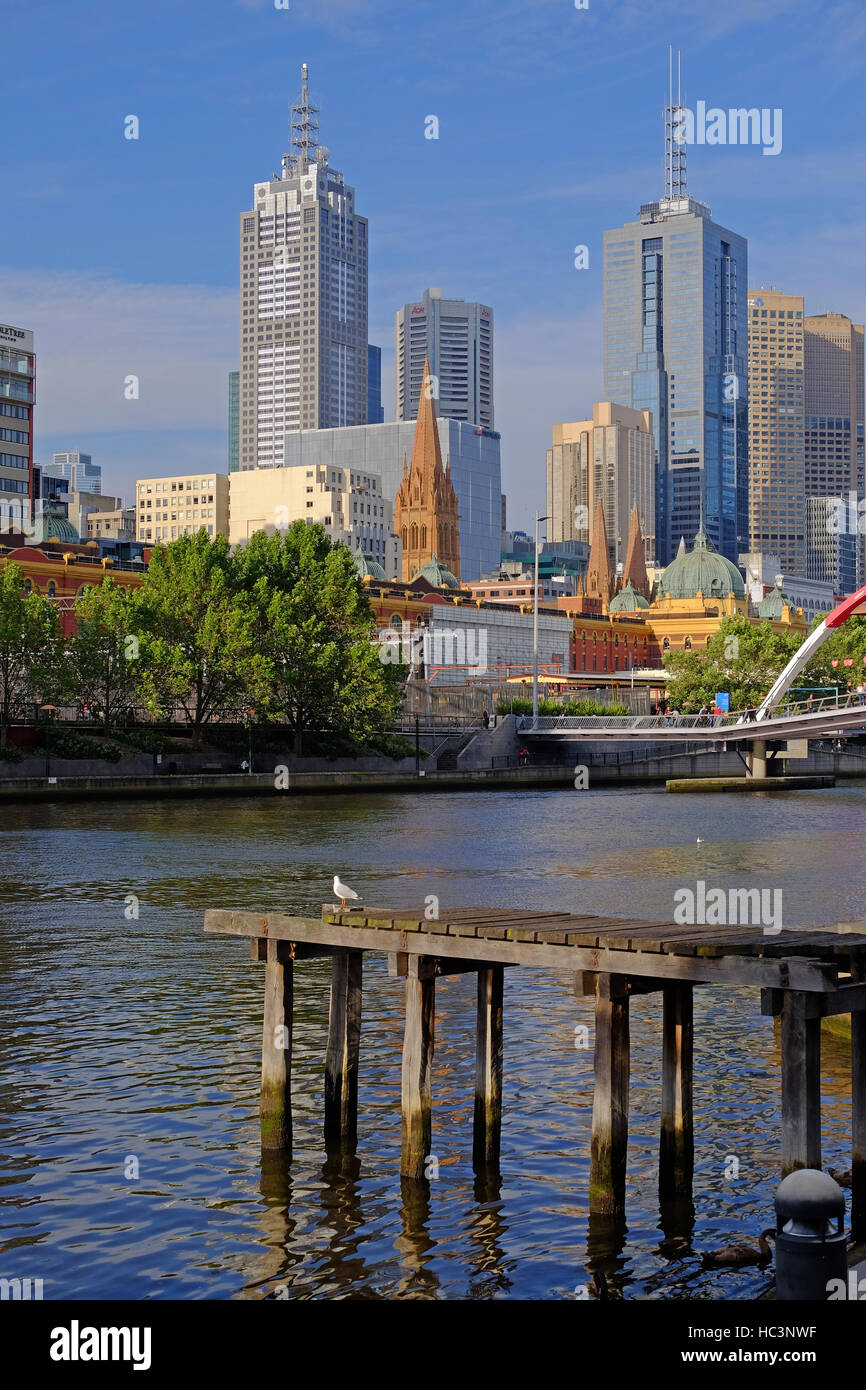 In Victoria, Australien, Melbourne liegt am Yarra River. Stockfoto